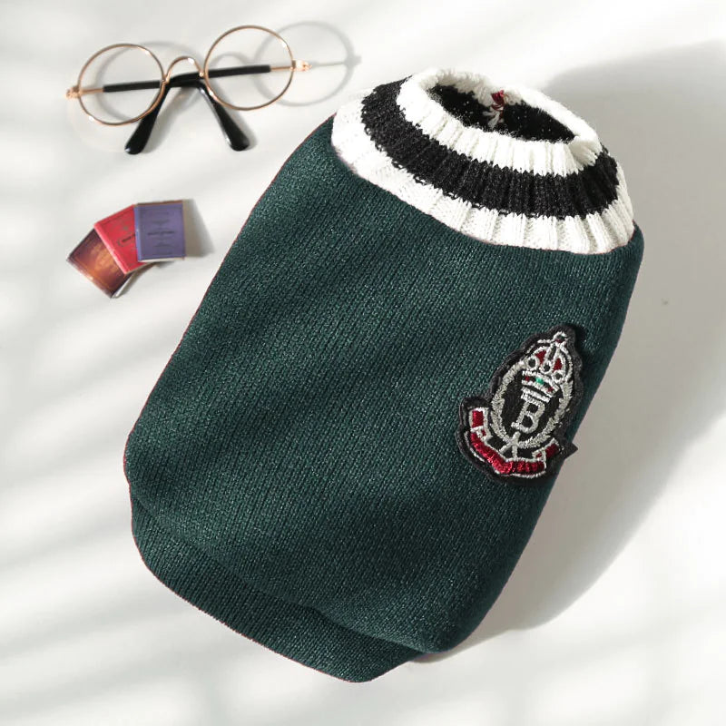 Pawtique Fashion Varsity Knitted Pullover