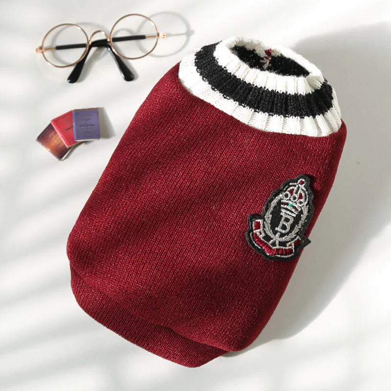 Pawtique Fashion Varsity Knitted Pullover
